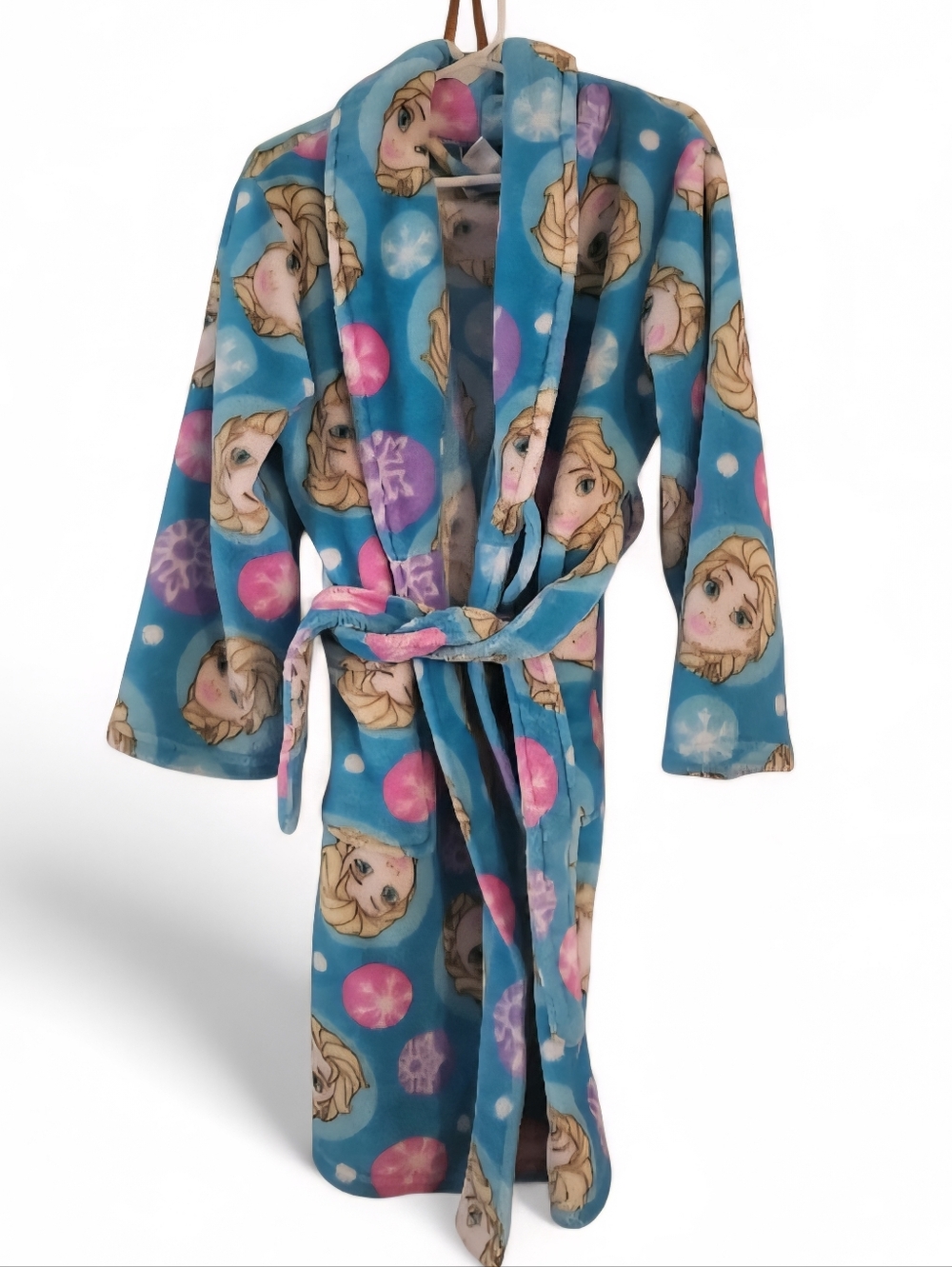 Disney Blue Fleece Hooded Robe with Character Print